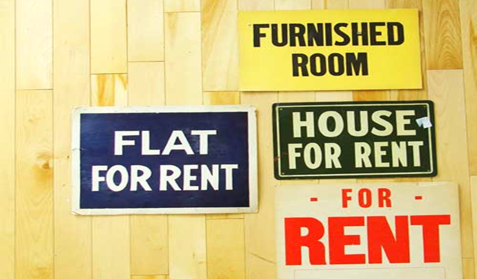 A Board depicting various "For Rent" Signs - Renting and managing properties
