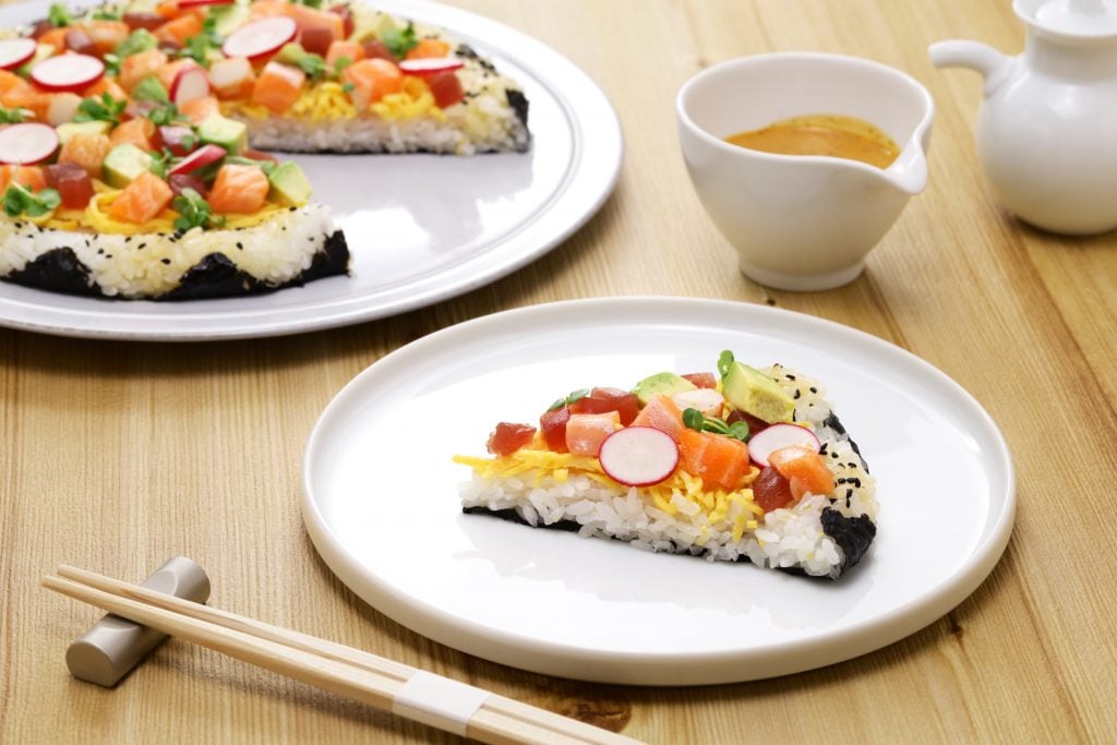Sushi Pizza - interesting mix of Asian & Italian flavours