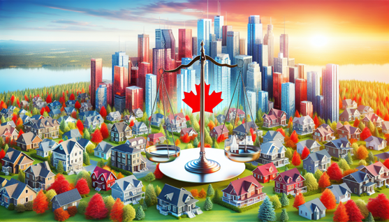 An AI_generated image depicting the 3 types of markets in Canada