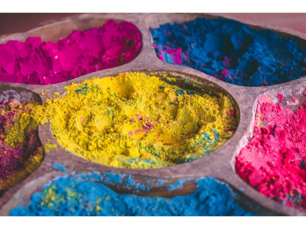 Colours depicting Holi
